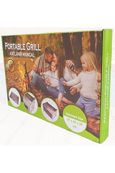 Mizan Galvaniz Katlanır Mangal Çanta Hediyeli (ÖZEL KUTUSU VARDIR)