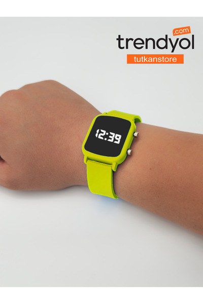 tutkanstore Dijital Led Çocuk Saati Silikon Kordon Erkek Ve Kadın Tüm Bilekle...