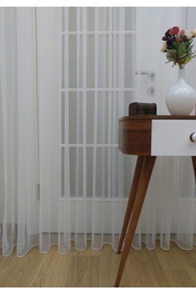 Esse Home Grek Tulle Curtain - Honeycomb Floor, Sparse Pleat, 1/2