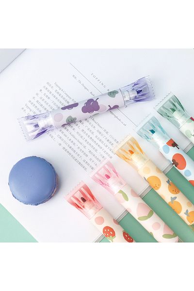 ASTAMON Colored Marker Pen Set-Large Capacity, Double Sided, Fruit Themed, Confectionery Themed