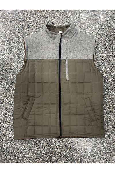 BYBEYEMS GİYİM THICK FLEECE QUILTED WINTER VEST WITH BUCKET MODEL