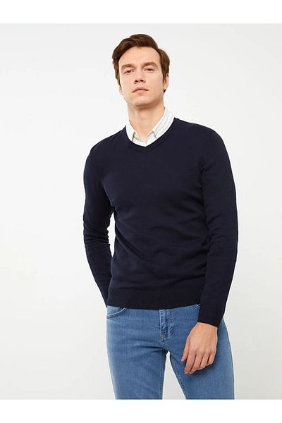 LC Waikiki LCWAIKIKI Classic V-neck Long Sleeve Men's Knitwear Sweater