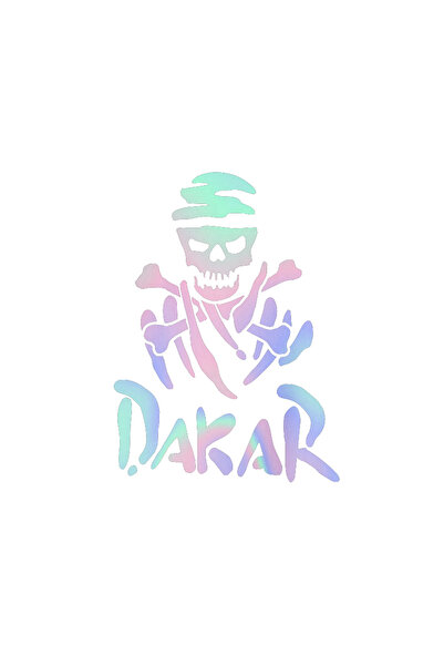 YAMANB Dakar Skull PC، دراجة نارية، ملصق سيارة 22 سم * 16 سم متوافق مع HOLOGRAM