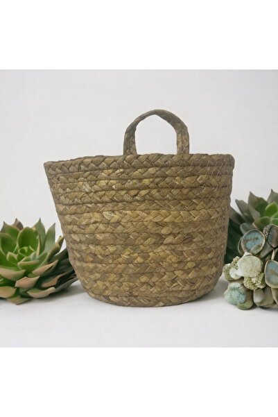 T.Concept T. Concept Rattan Wicker Decorative Basket - Single Handle, Thread and Multi-Purpose, Hanger Basket Large