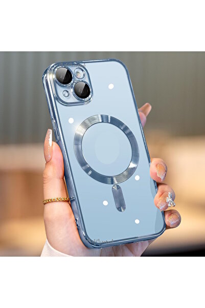 m.tk moveteck İphone 15 Kılıf Magsafe Wireless Şarj Destekli Parlak Renkli Ti...
