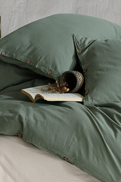 Macas Home Olivy 100% Cotton Washable Double Duvet Cover Set 200*220 OLVCKT