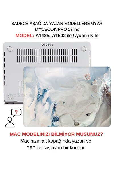 Mcstorey Macbook Pro Kılıf 13 Inç Mermer10nl (ESKİ HDMI'LI MODEL 2012-2015) A...