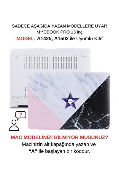 Mcstorey Macbook Pro Kılıf 13 Inç Mermer09 (ESKİ HDMI'LI MODEL 2012-2015) A14...