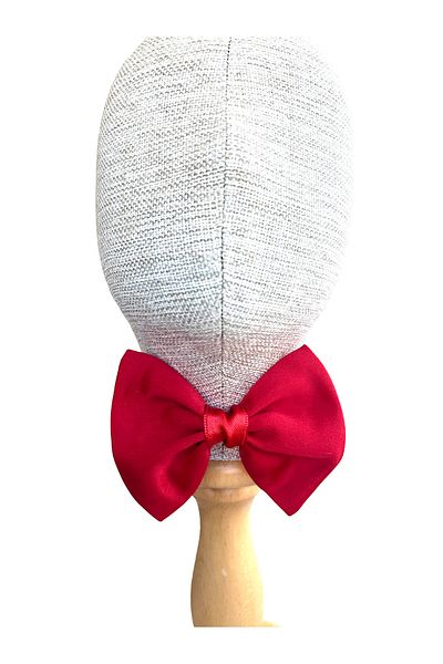 zühre balaban red satin bow tie