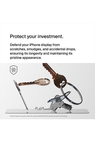 m.tk moveteck Fully Covering Tempered Glass Screen Protector Shatterproof Glass Compatible with iPhone 15 Pro Max