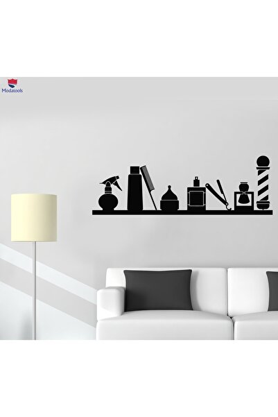 Modatools Cam Duvar Sticker Berber Klasik Saç Kesimi Berber Simgesi Araçlar Ç...