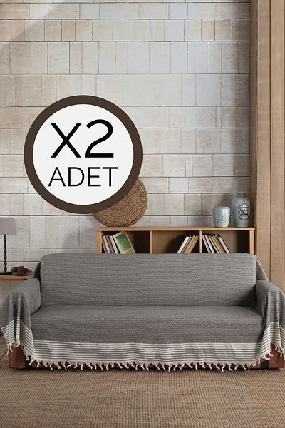 Lux Touch Калъф за разтегателен диван от норка, 2 броя, размер King Size, 170 x 300 см