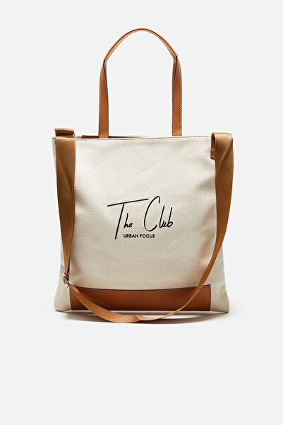 urban focus Baskılı Çapraz Askılı Kanvas Çanta