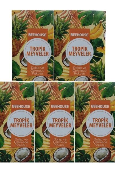 BEEHOUSE Dolap ve Çekmece Kokusu 5'li Set - Tropik Meyve Keseleri
