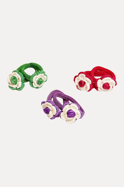 nftart.design Ribbon Rose Flower Children's Rubber Buckle Set