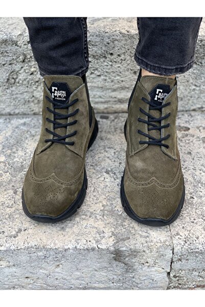 LONATOLİA Erkek Hakiki Deri Süet Bağcıklı Bot