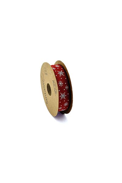 FANTASTIC KURDELE SNOWFLAKE / CHRISTMAS PATTERN WOVEN RIBBON (22mm WIDTH - 10m LENGTH)