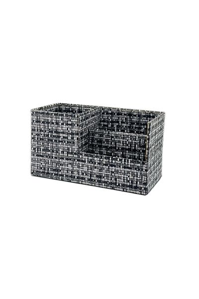 inn design Beyoğlu Series Leather Organizer Pen Holder Stone 11x20x9.5 cm