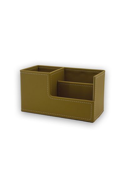 inn design Кожен органайзер за химикалки Beyoğlu Series, пастелно-шафранов, 20,5x12,5x10 см