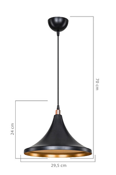 AG LightDesign Siyah Sarkıt Avize Yatak Odası Salon Mutfak Koridor Lamba