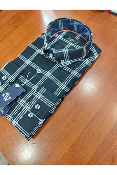 ADVANTE DAYNOGLU NEW SEASON LONG SLEEVE PLAIDED COLLAR SLIM FIT MEN'S SHIRT