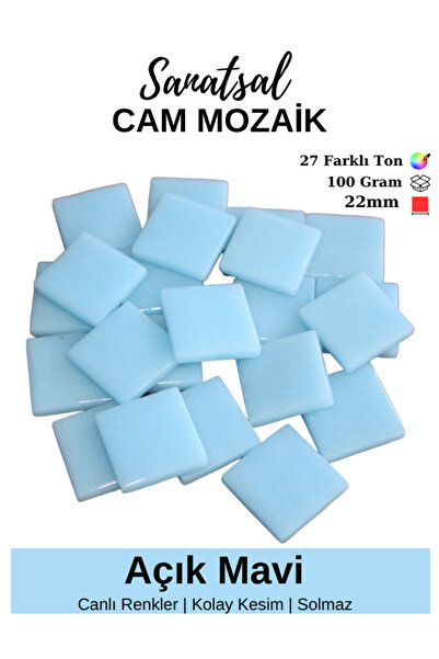 Sanatsal Mozaik Sanatsal Cam Mozaik Taşı (22x22mm 100gr)