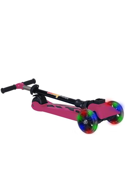 Scooter سكوتر وينكي بإضاءة LED 3 عجلات قابل للطي من 5 إلى 9 سنوات بحد أقصى 90 كجم، سعة حمل 3 مراحل