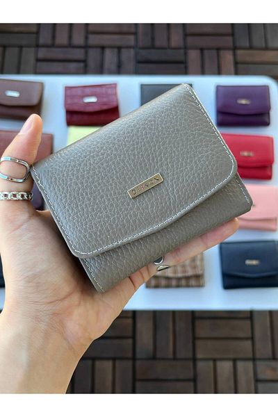 DERKON UFAK USED CASSY MODEL 100% GENUINE LEATHER MINK WALLET