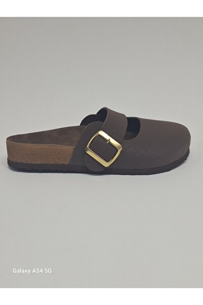 Bequemere Yellow Color Buckle 401 Model Closed Toe Scarf Daily Use Orthopedic Women's Slippers