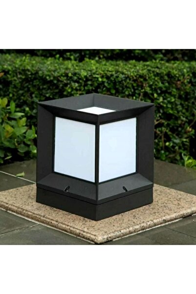 AGS PLASTİK Fullreyon Kare Küp Set Üstü Siyah Armatür, Bahçe Duvar Apliği, Se...