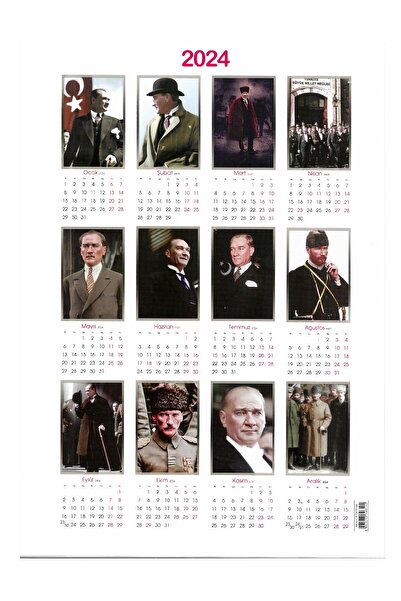 KESKİN COLOR 2024 Duvar Takvimi Spiralli 12 Yaprak 31x43cm Keskincolor