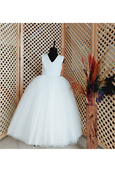 babysmile White Dress with Big Bow