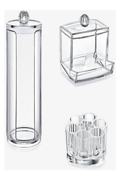 Nova Casa Opportunity Bear 3-Piece Makeup Set Organizer Ακρυλικό Υλικό Ποιότητας
