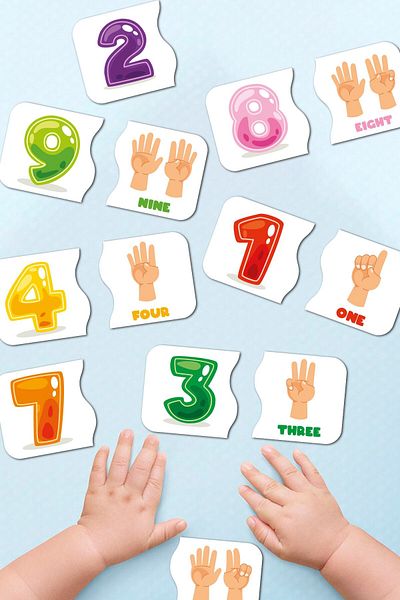 Enjoymydesign Matching Game Wooden Two Piece Baby Puzzle Preschool Puzzle Educational Toy