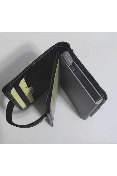 firdevsi hobi Αυτόματη θήκη για κάρτες - καρό - με κουμπάκι