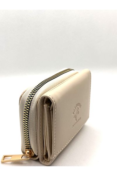 sinbEsg Special Design Stylish Women's Wallet with Snap Fasten Coin Compartment Zippered Card Holder