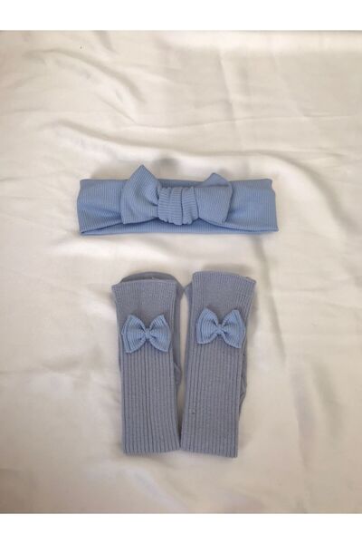 nisbutik aksesuar Ribbon Socks Bandana Set, bandana socks set