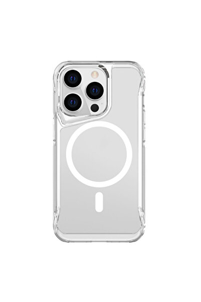 Nezih Case Apple iPhone 14 Pro Uyumlu Kamera Yükseltili Darbe Emici Şeffaf Si...