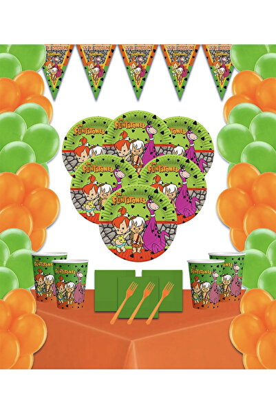 Yogi parti Taş Devri The Flintstones 8 Li Doğum Günü Parti Malzeme Konsepti