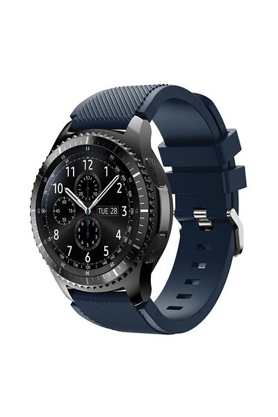 Dolia Huawei Watch 4 / Watch 4 Pro 46 Mm Compatible Silicone Band Sport Striped Flexible Design Bracelet