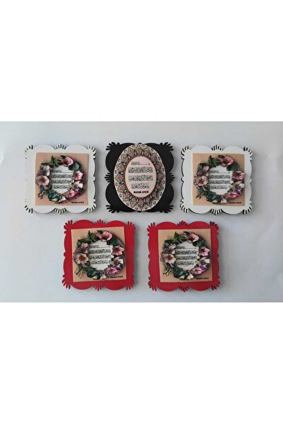 firdevsi hobi Magnet 3 Boyutlu Kağıt Rolyef Çalışması Nazar Duası 24 Adet