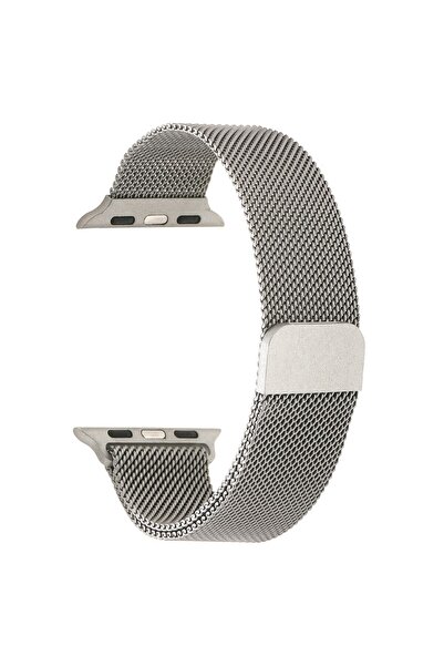 Dolia لساعة أبل الترا 49 ملم سلك معدني منسوج من القش