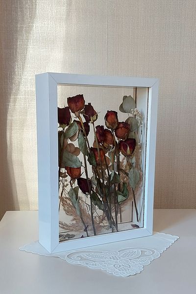 Verda Çerçeve Rama bidirecțională de 25x35 cm Deep Rose! Cadru pentru buchet de mireasă!
