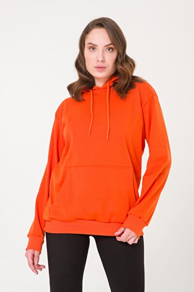 arty's Hanorac unisex portocaliu cu glugă și buzunar cangur