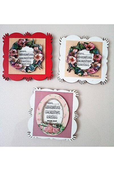 firdevsi hobi Magnet 3 Boyutlu Kağıt Rolyef Çalışması Nazar Duası 24 Adet