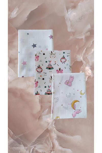 Alpıno ALPINOBABY MUSLIN COVER 85cm*85 cm (3 pieces)