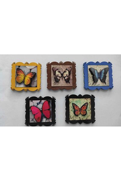 firdevsi hobi Magnet3 Boyutlu Bağıt Rolyef Çalışması 24 Adet Kelebek Dualar Ve Kaftan Karışık