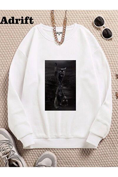 Adrift Yansıma jaguar Köstebek Sokak Trend Tasarım Harajuku/Gotic Alb