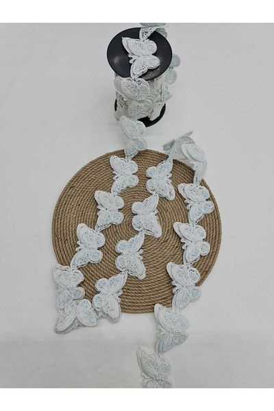 Esteks Dantel ve Tekstil Aksesuarları Ribbon Butterfly Lace 1 meter 12 motifs