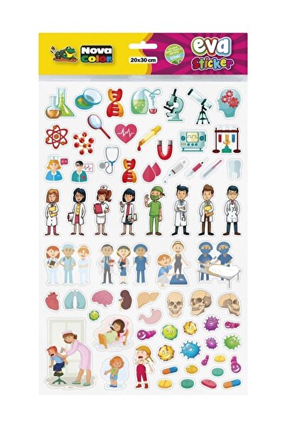 Nova Color Meslekler Eva Sticker Çıkartma Nc-690 20x30 Cm